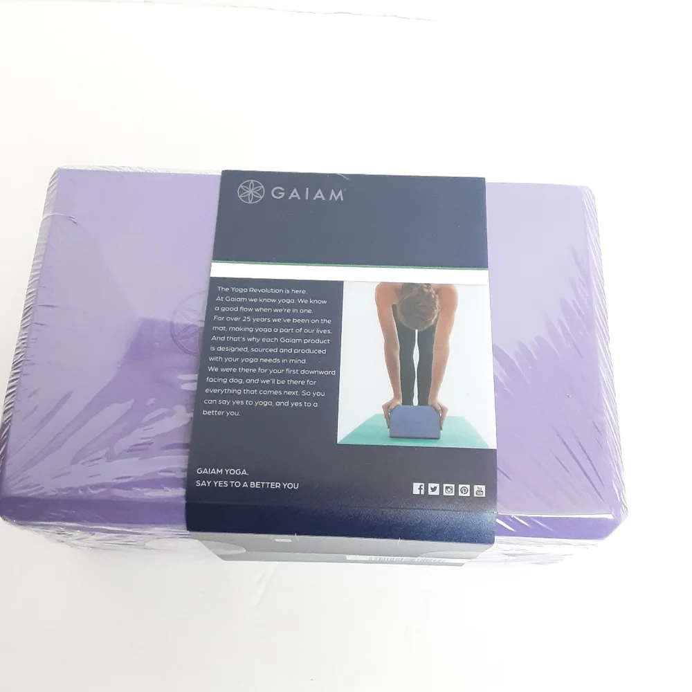 Gaiam Yoga Block - Purple (9W X 6H X 4D) NEW - Picture 4 of 5